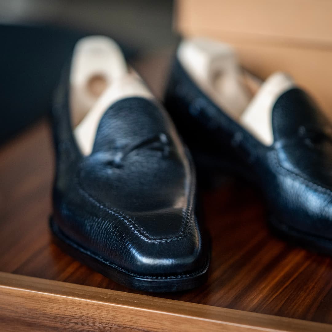 Black Calfskin Tassel Loafers