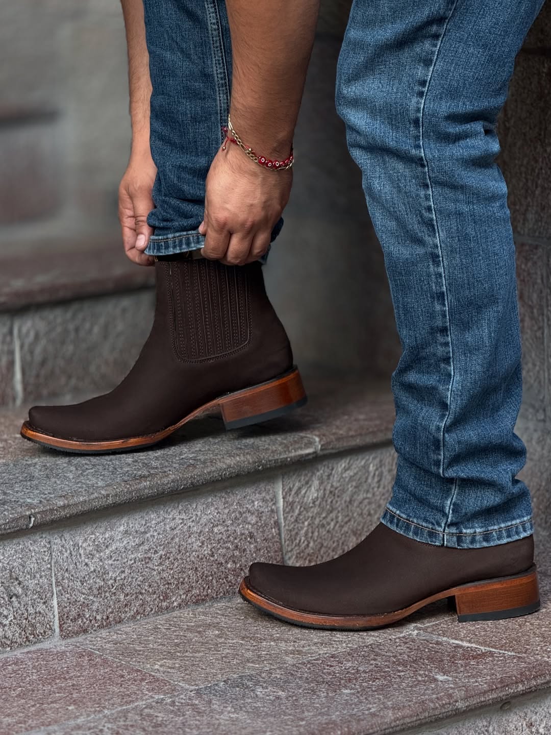 Men's Western Boots With No-Slip Soles