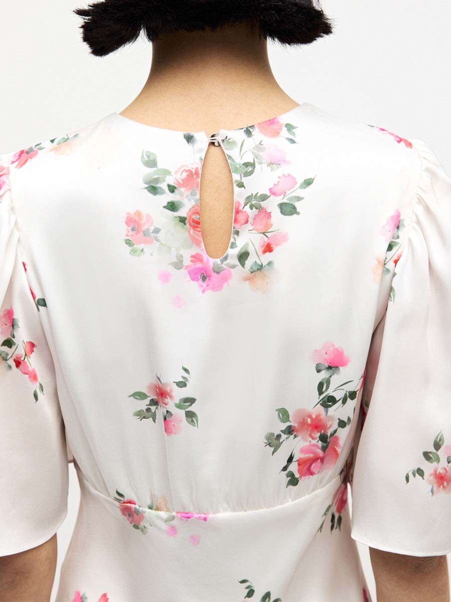 Floral Print Elegant Maxi Dress