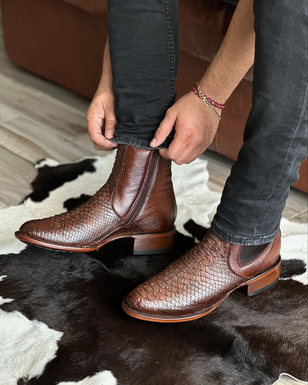 Italian Vintage Python Cowboy Boots