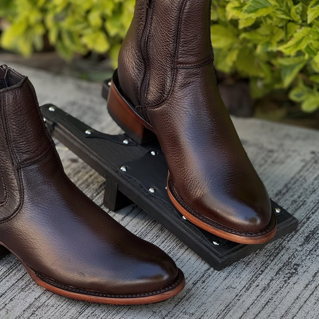 Men's New Leather Retro Western Boots