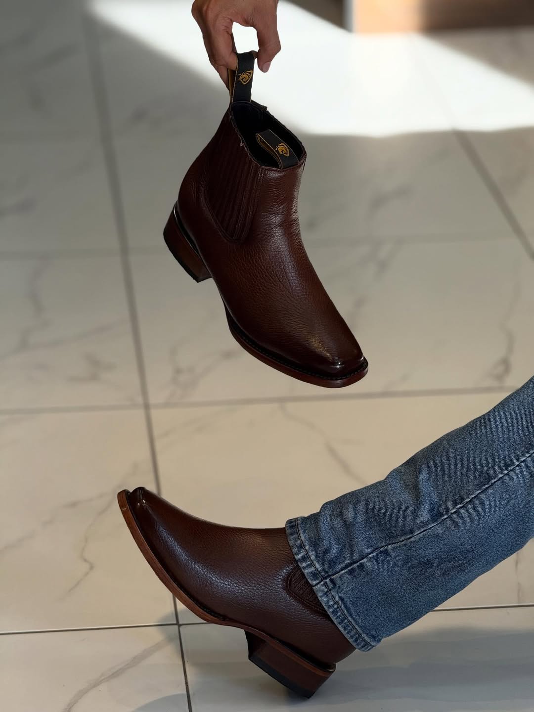 Men's Square-toe Western Cowboy Boots