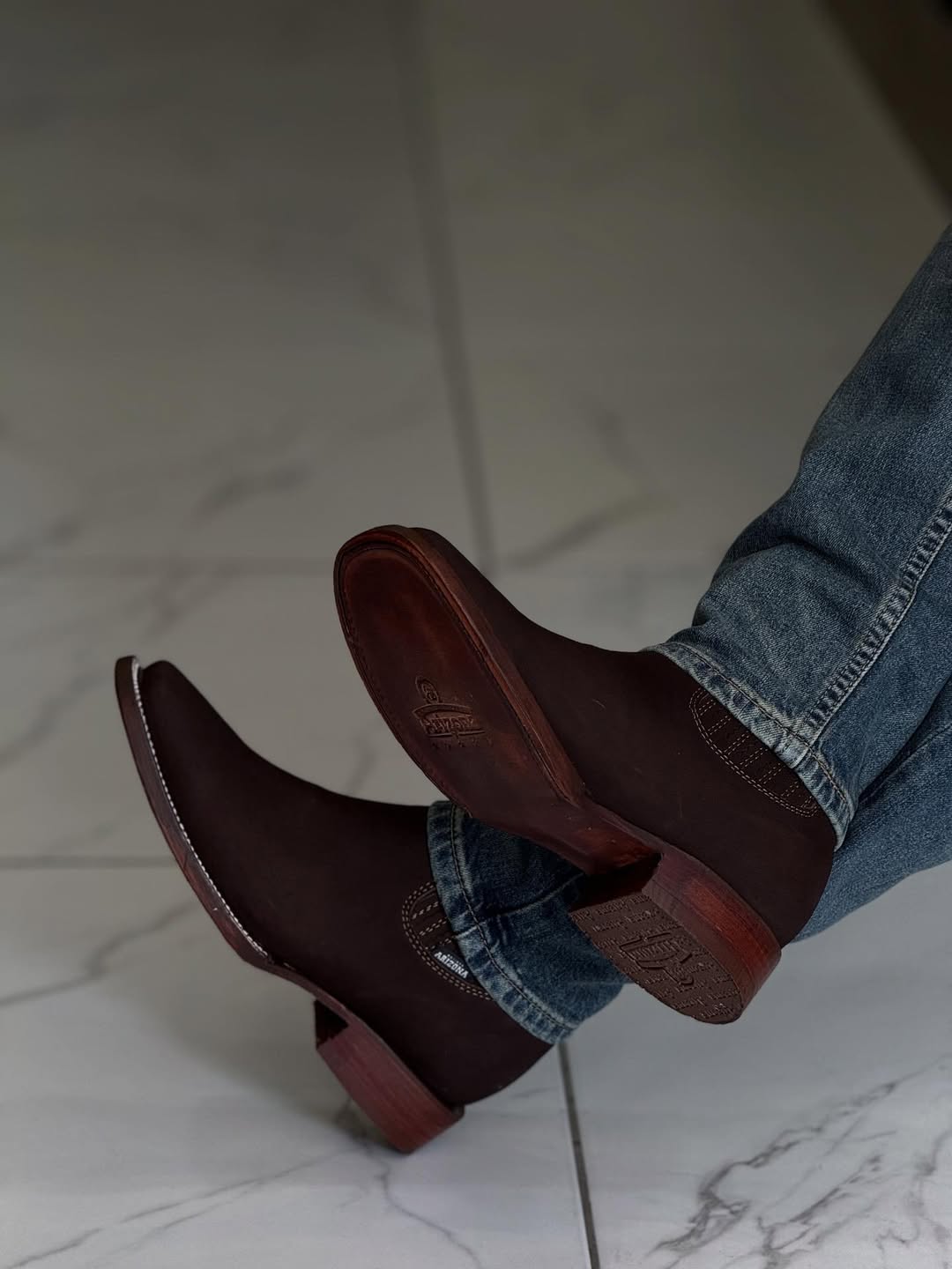 Men's Western Boots With No-Slip Soles