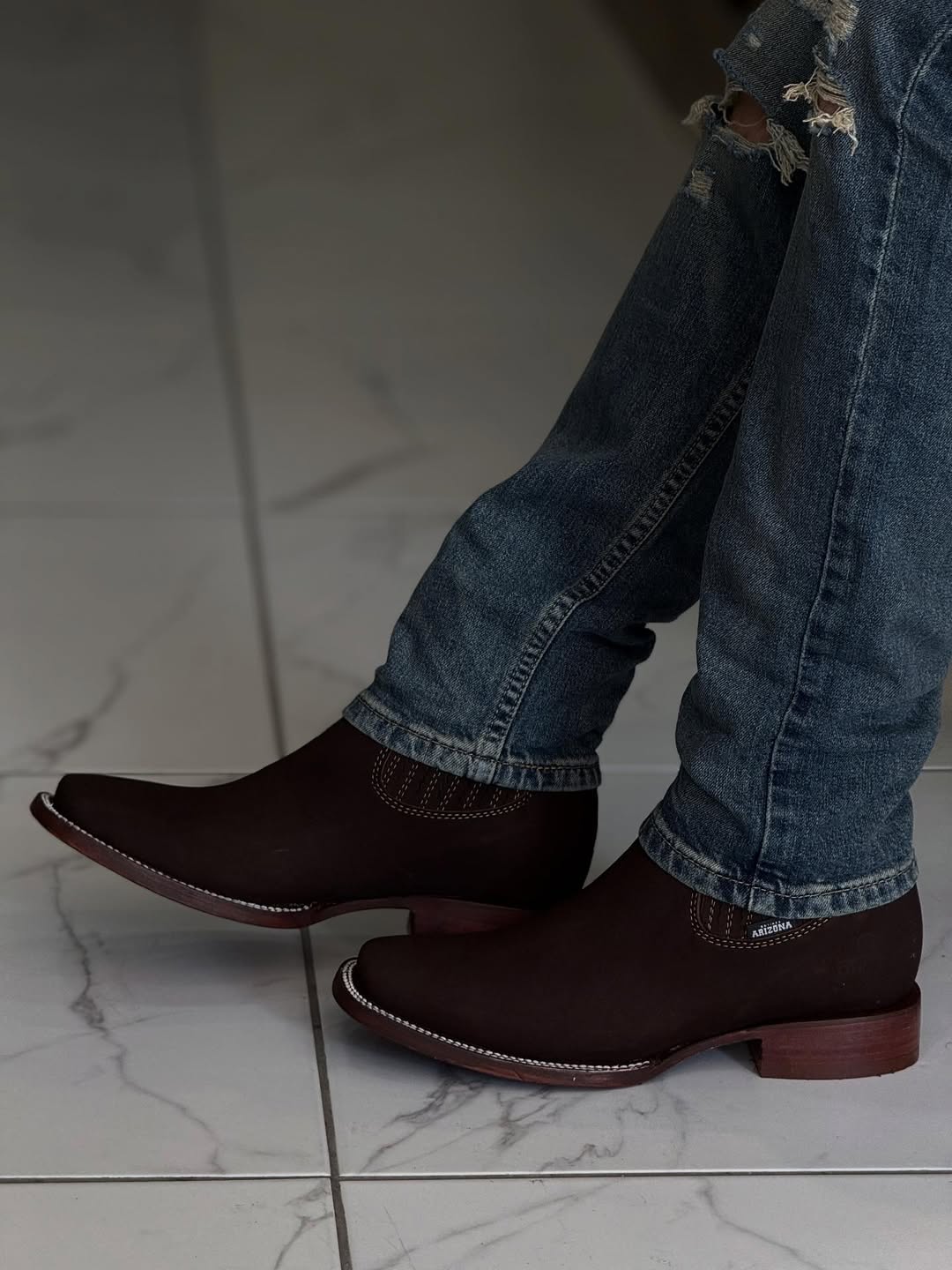 Men's Western Boots With No-Slip Soles