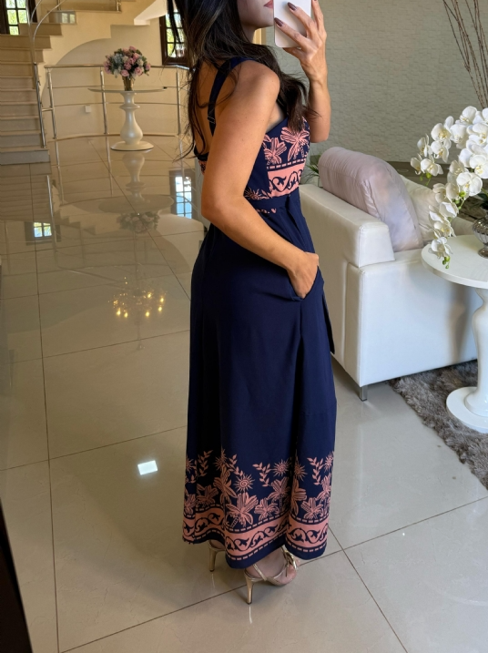 Printed Belted Dream Maxi Dress