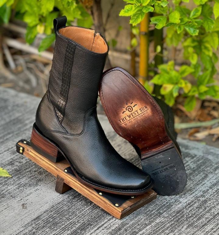Original Deerskin Western Cowboy Boots