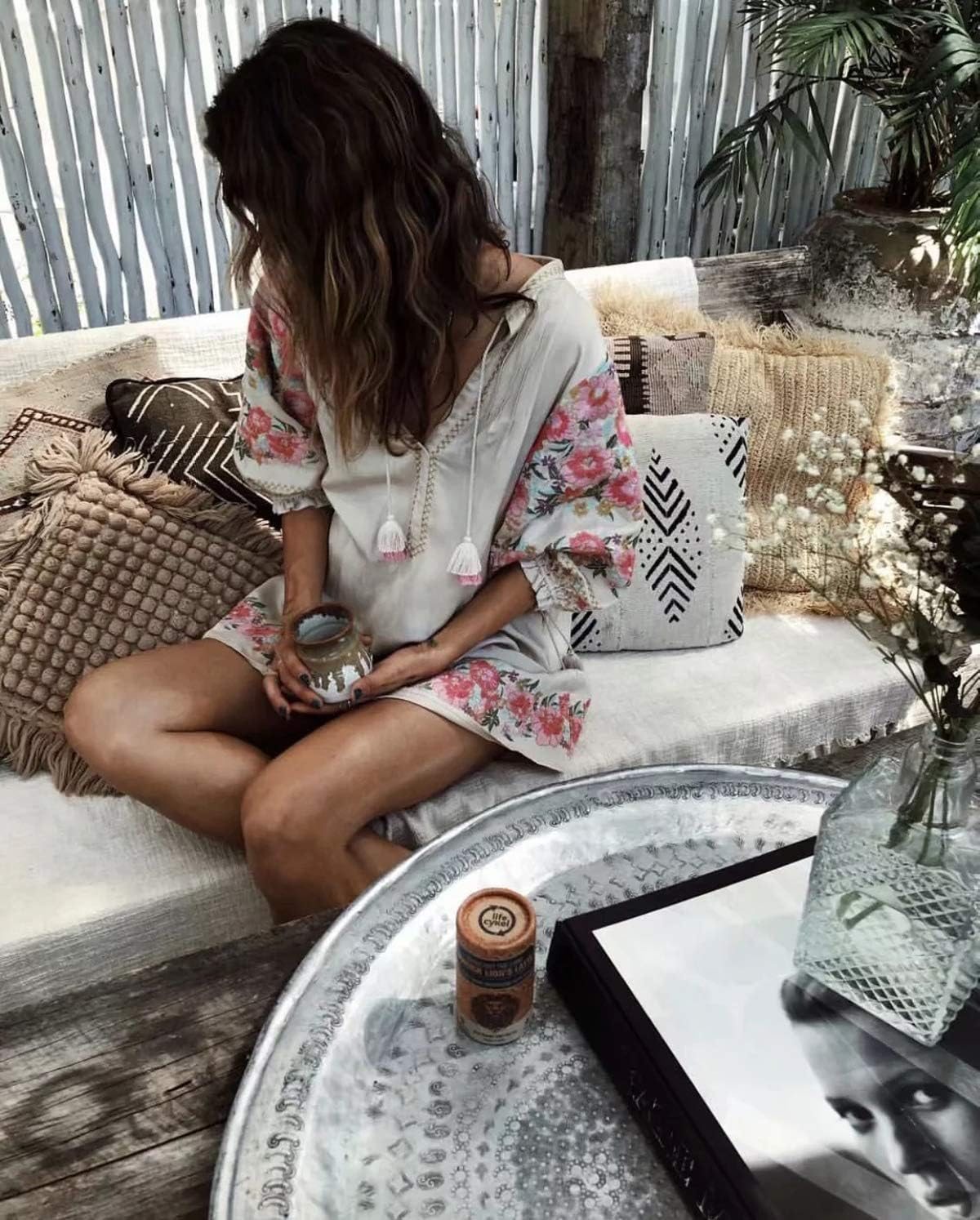 Elegant Retro Floral Print Dress
