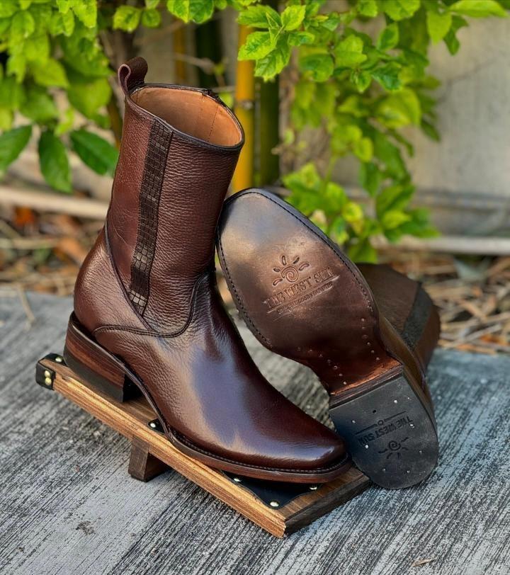 Original Deerskin Western Cowboy Boots