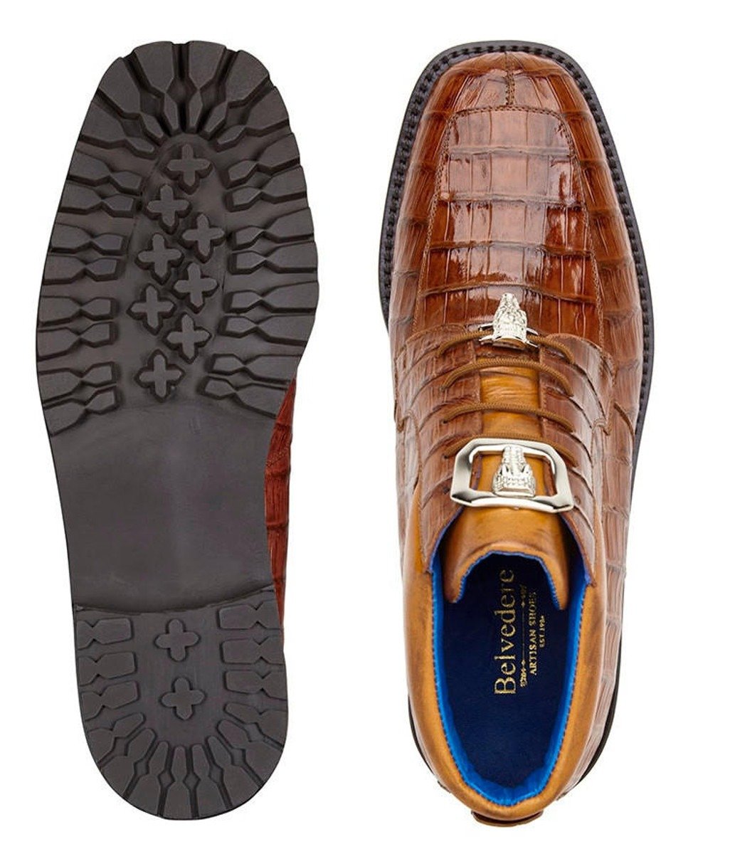 ļ¼Big Saleš„ļ¼Belvedere Mens Sport Tan Crocodile Ankle Boot Gallardo