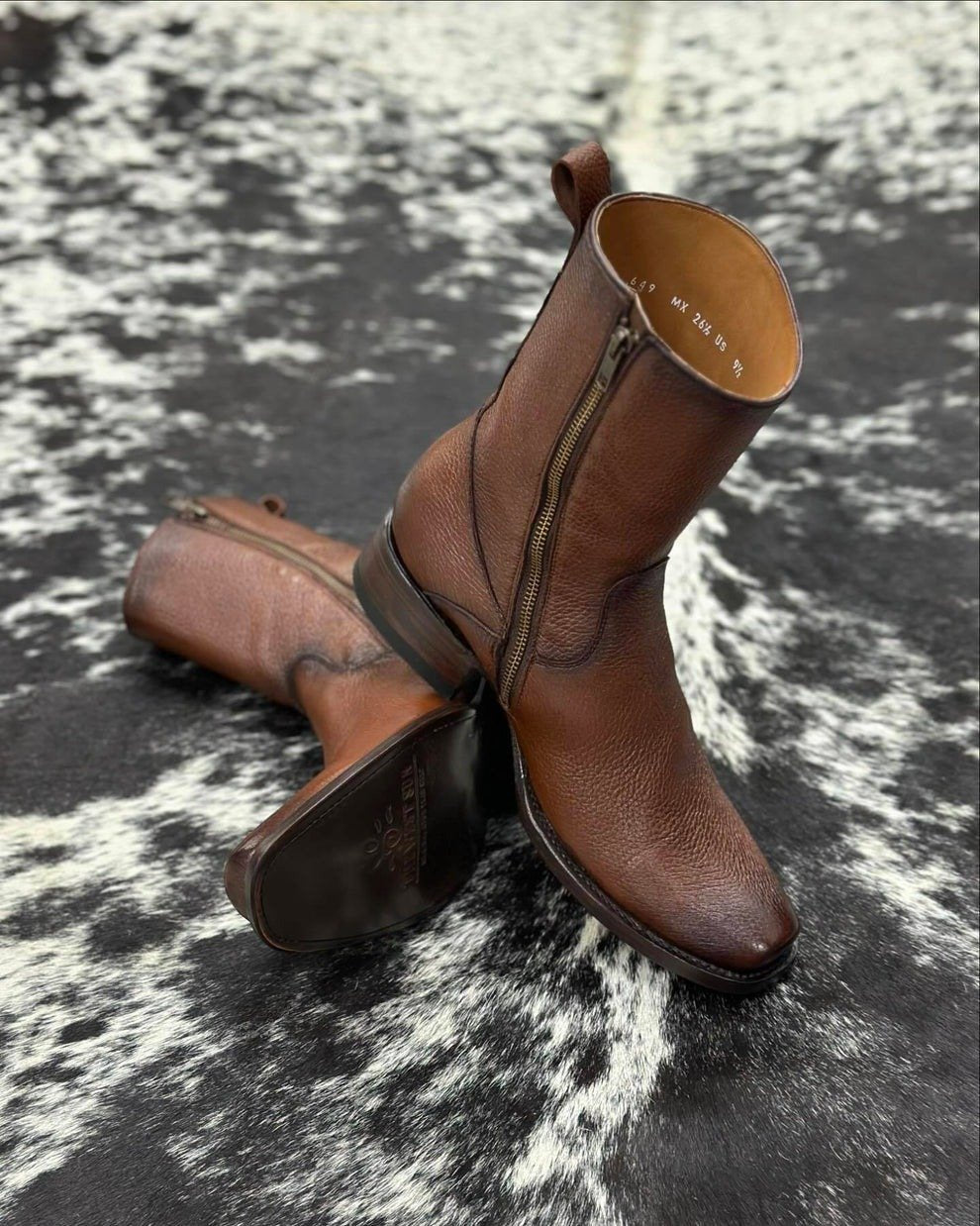 Original Deerskin Western Cowboy Boots