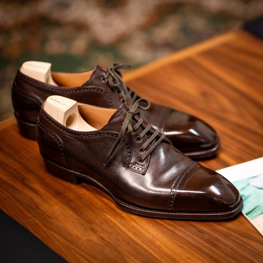 Men's Cap Toe Leather Shoes