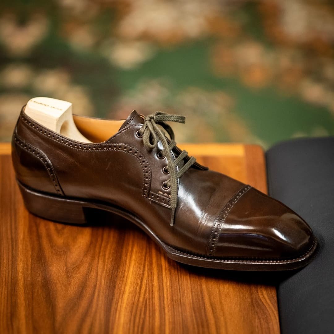 Men's Cap Toe Leather Shoes