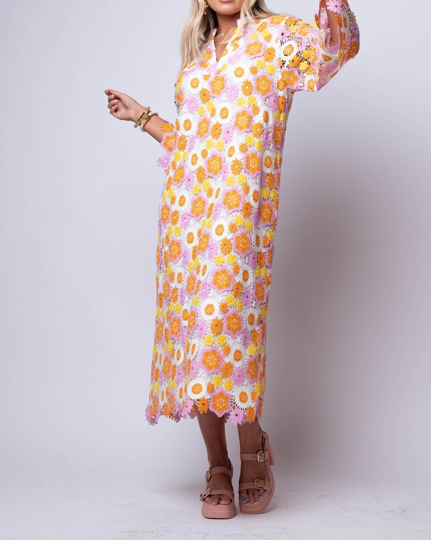 The Hali Lace Midi Dress