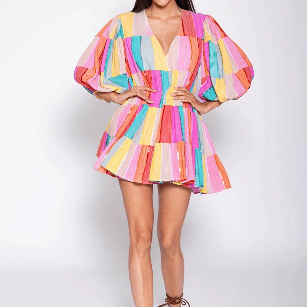 Colombe Multi Colored Mini Dress