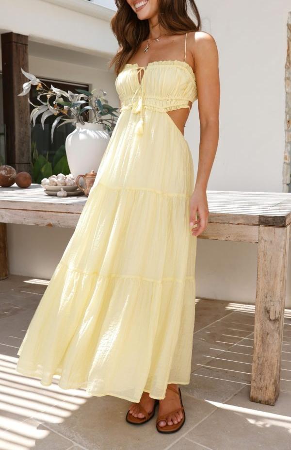 Lemon Fashion Midi Dress