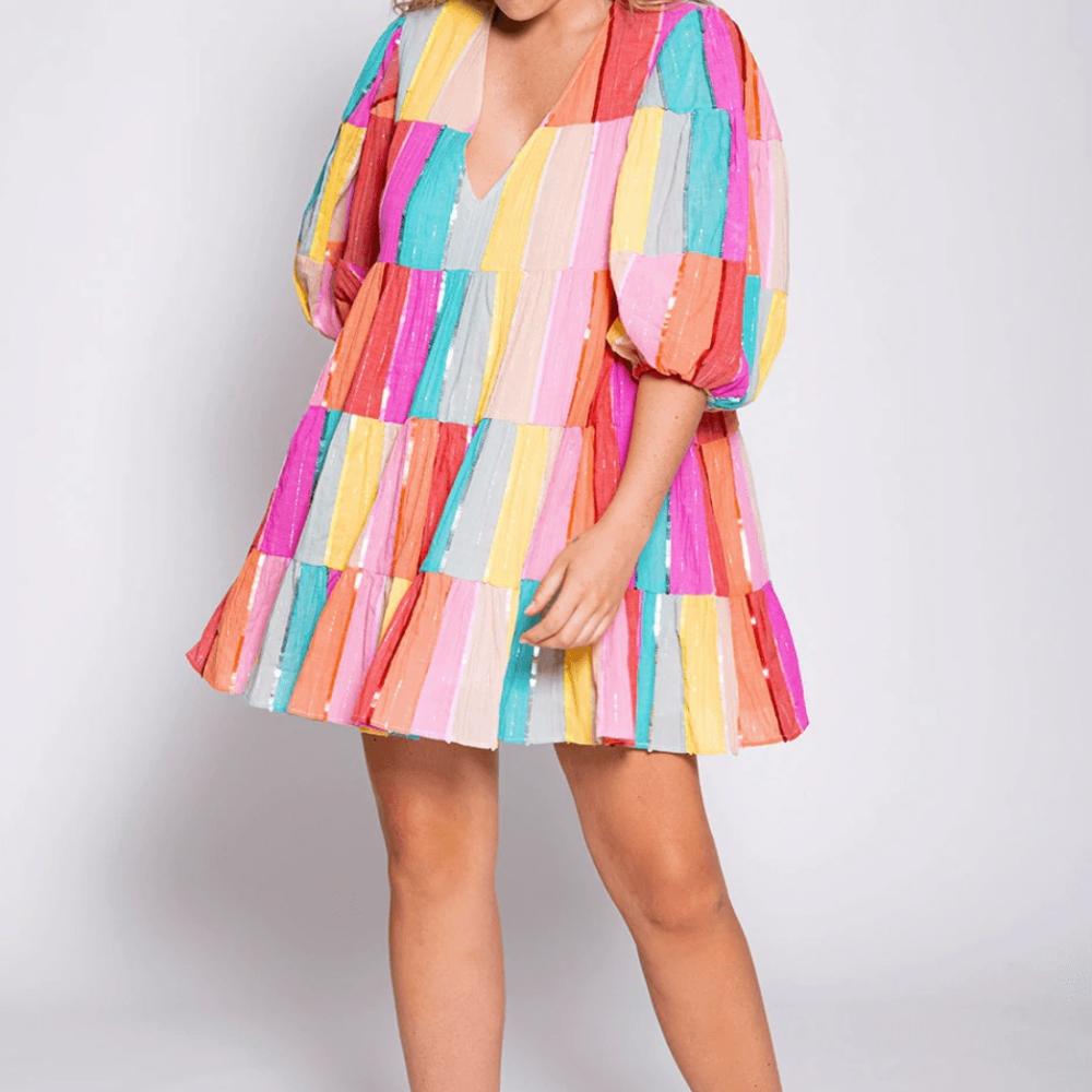 Colombe Multi Colored Mini Dress