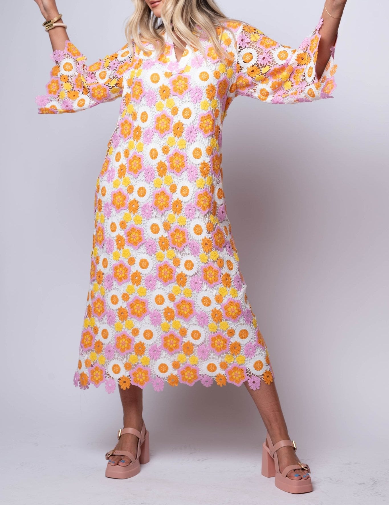 The Hali Lace Midi Dress