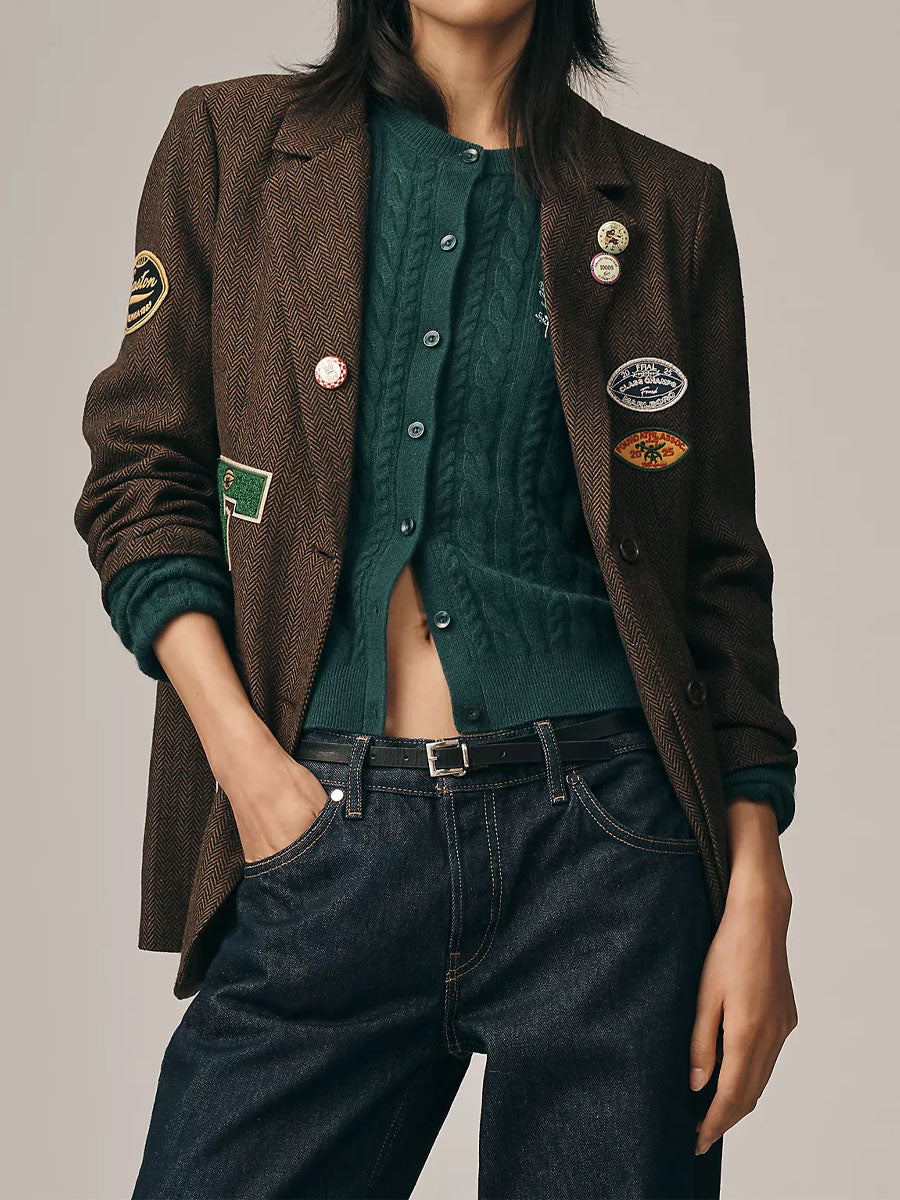 Fashion Patches Oversized Blazer