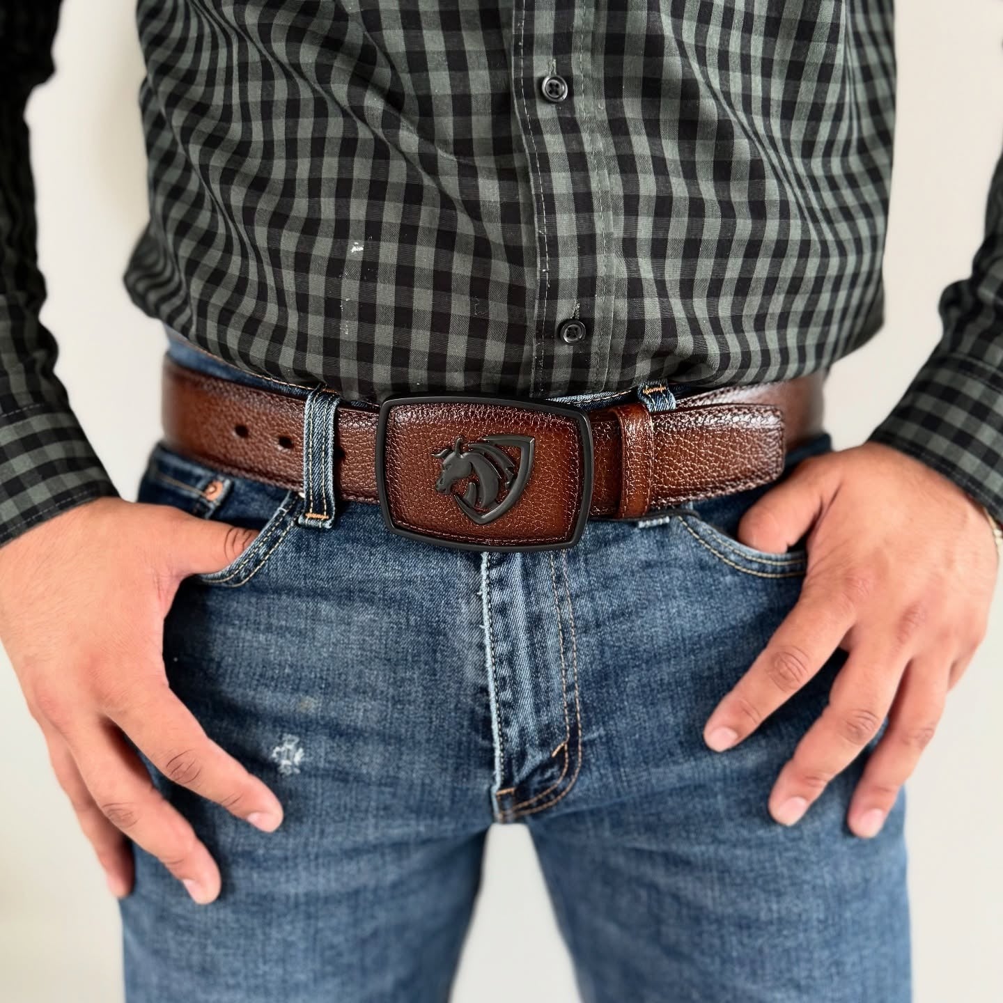 Men's Brown Cowboy Belt