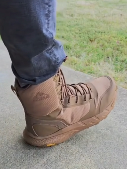 Men's High-Top Side-Zip Lace-Up Work Boots