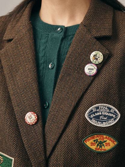 Fashion Patches Oversized Blazer
