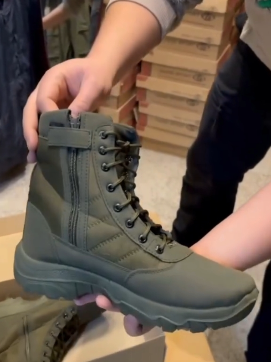 Men's Side-Zip High-Top Work Boots