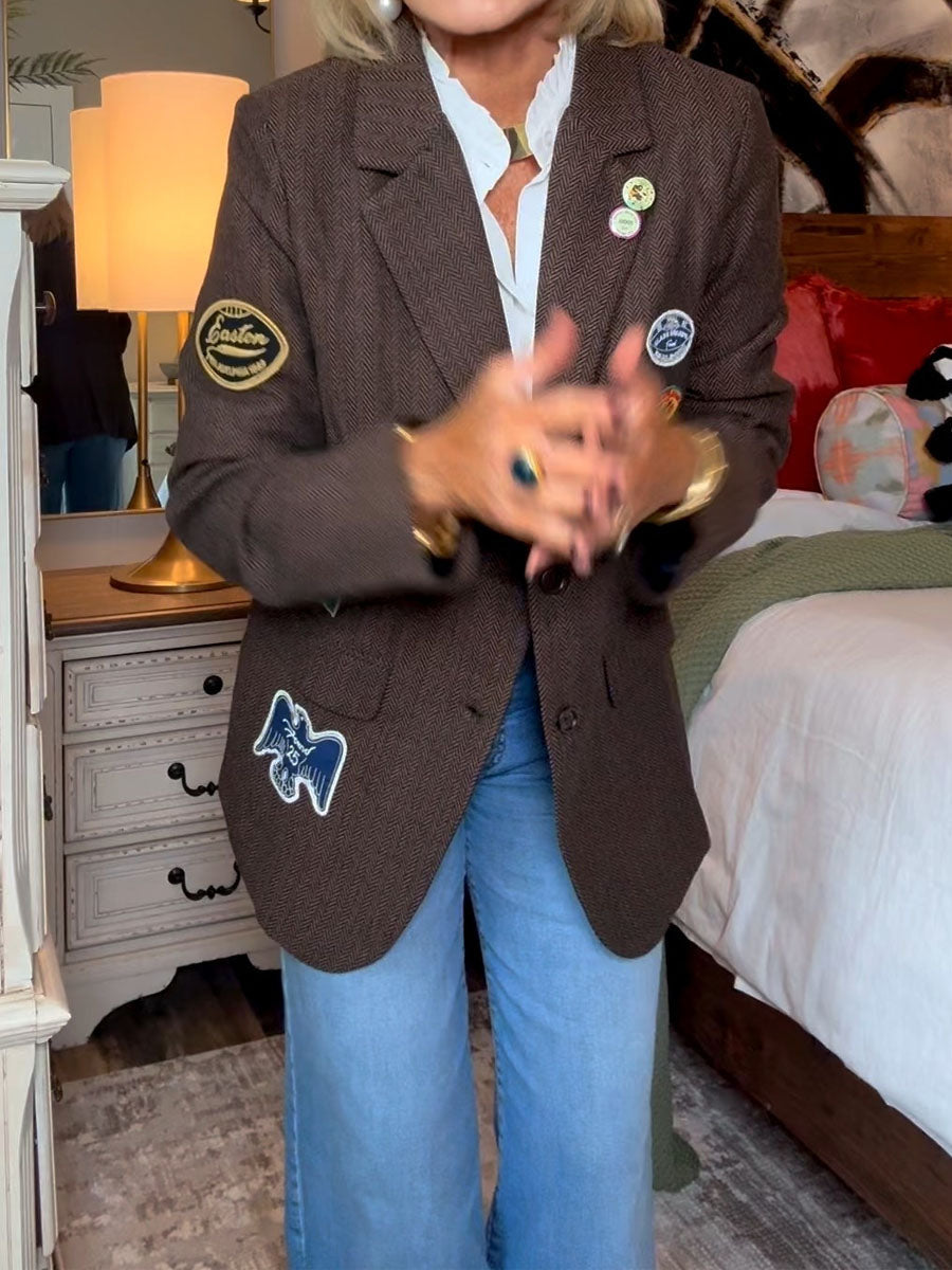 Fashion Patches Oversized Blazer
