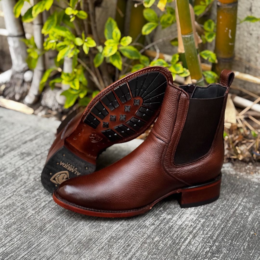 Men's New Leather Retro Western Boots