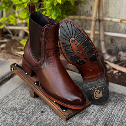 Men's New Leather Retro Western Boots