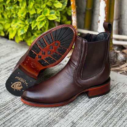 Men's New Leather Retro Western Boots