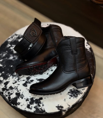 Venado Deerskin Leather Ankle Boots