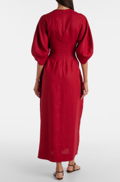 Chic Linen Balloon Dress