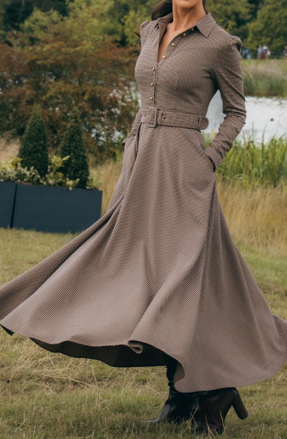 Plaid Autumn Comfortable Dress