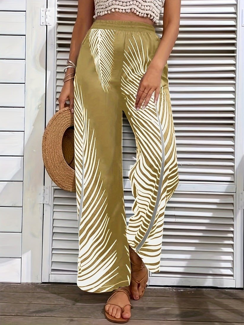 Printed Wide Leg Pants - Three Color Choices