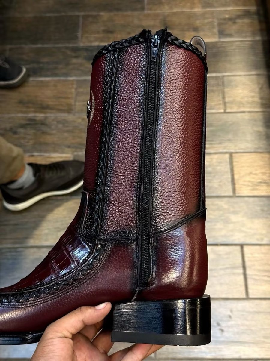 Men's Genuine Ostrich Leather Boots