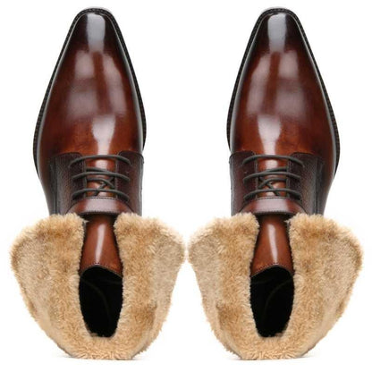 Stalwart Brown Designer Fur Boots