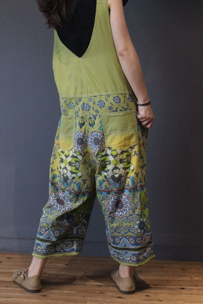 Ethnic Vintage Printed Wide Leg Jumpsuits