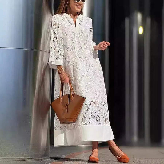 Long Sleeve Lace Maxi Dress