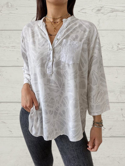 Fashion Elegant Printed Sequin Shirt