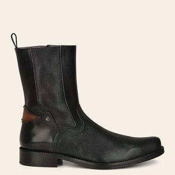 Men's Hand-Painted Black Deer Leather Boots