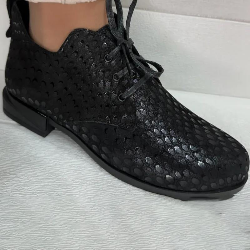 Women's Casual Fashion Lace-up Shinny Shoes