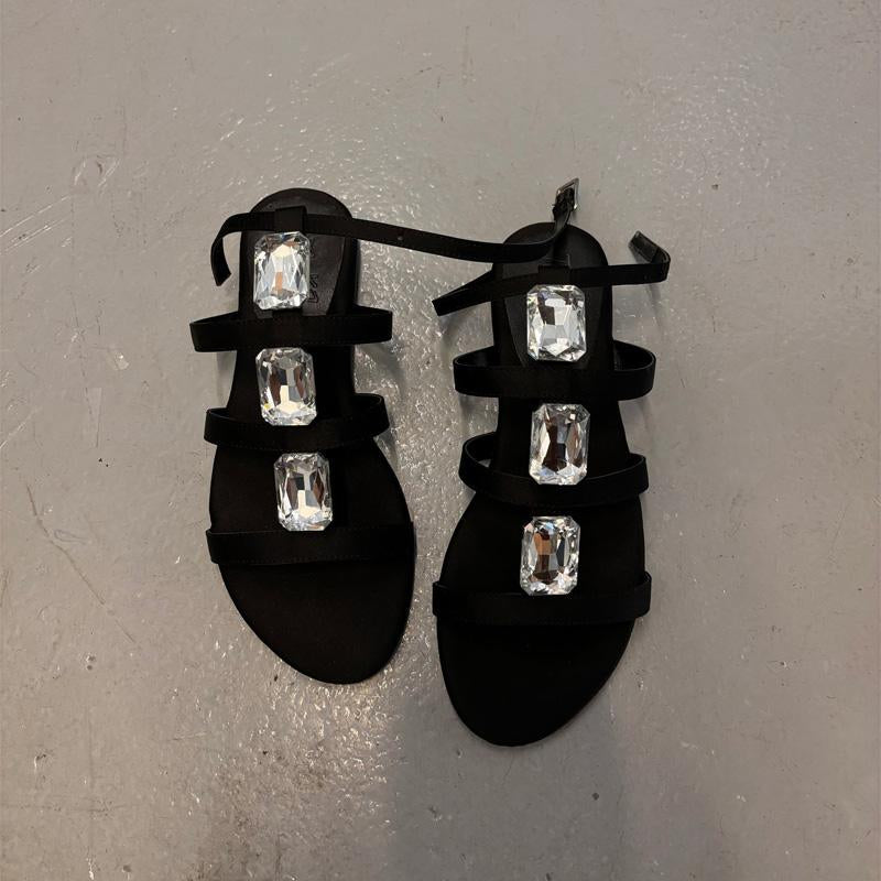 Rhinestone Sparkle Strappy Sandals