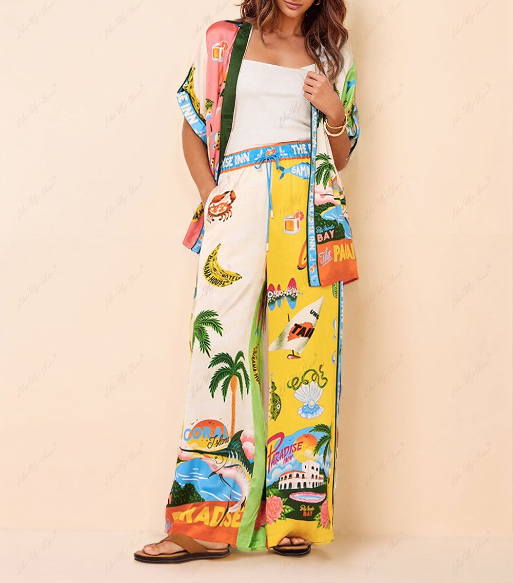 Sunny Beach Summer Style Printed Sets